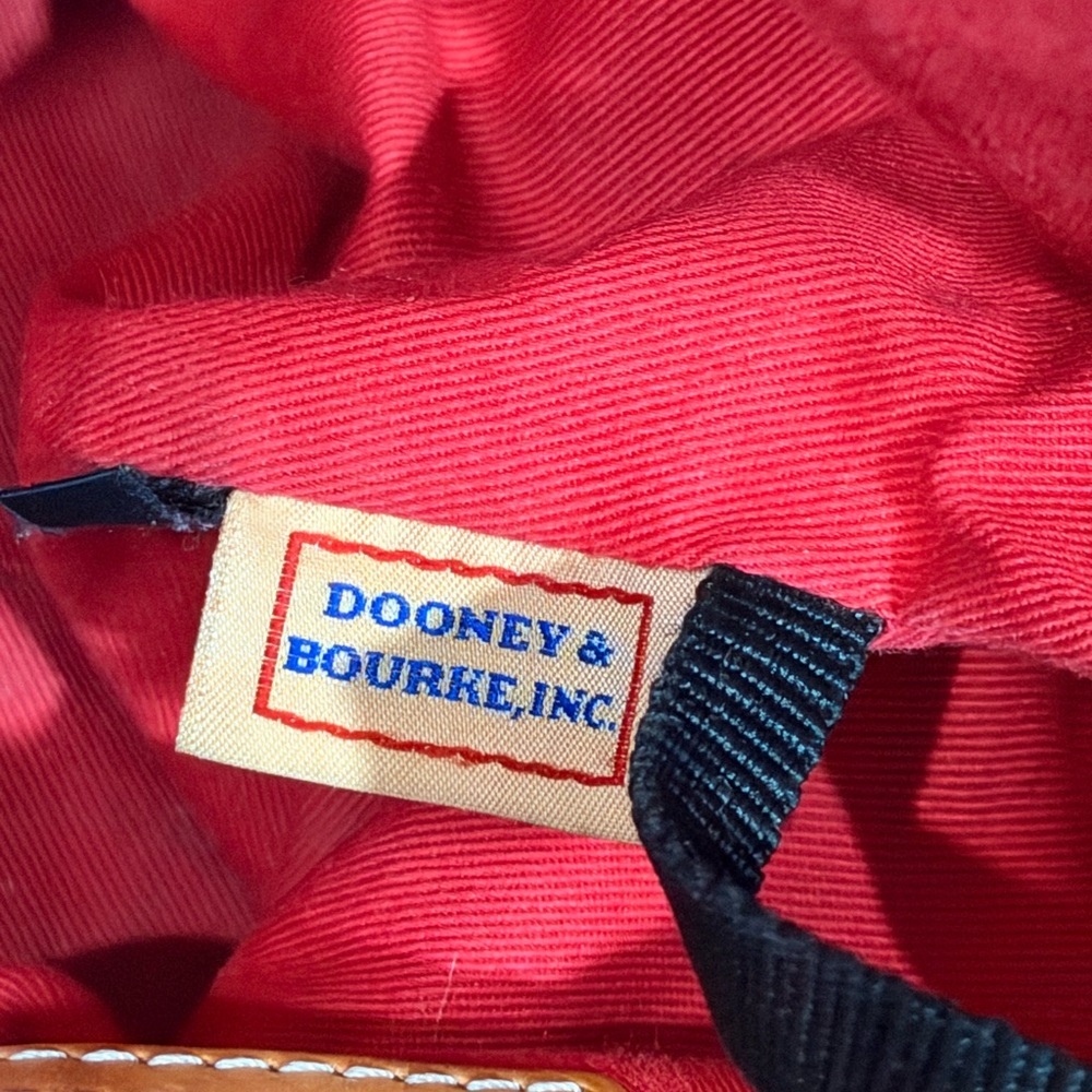 Dooney & Bourke Vintage Tan and Orange Tote Bag - Picture 14 of 15